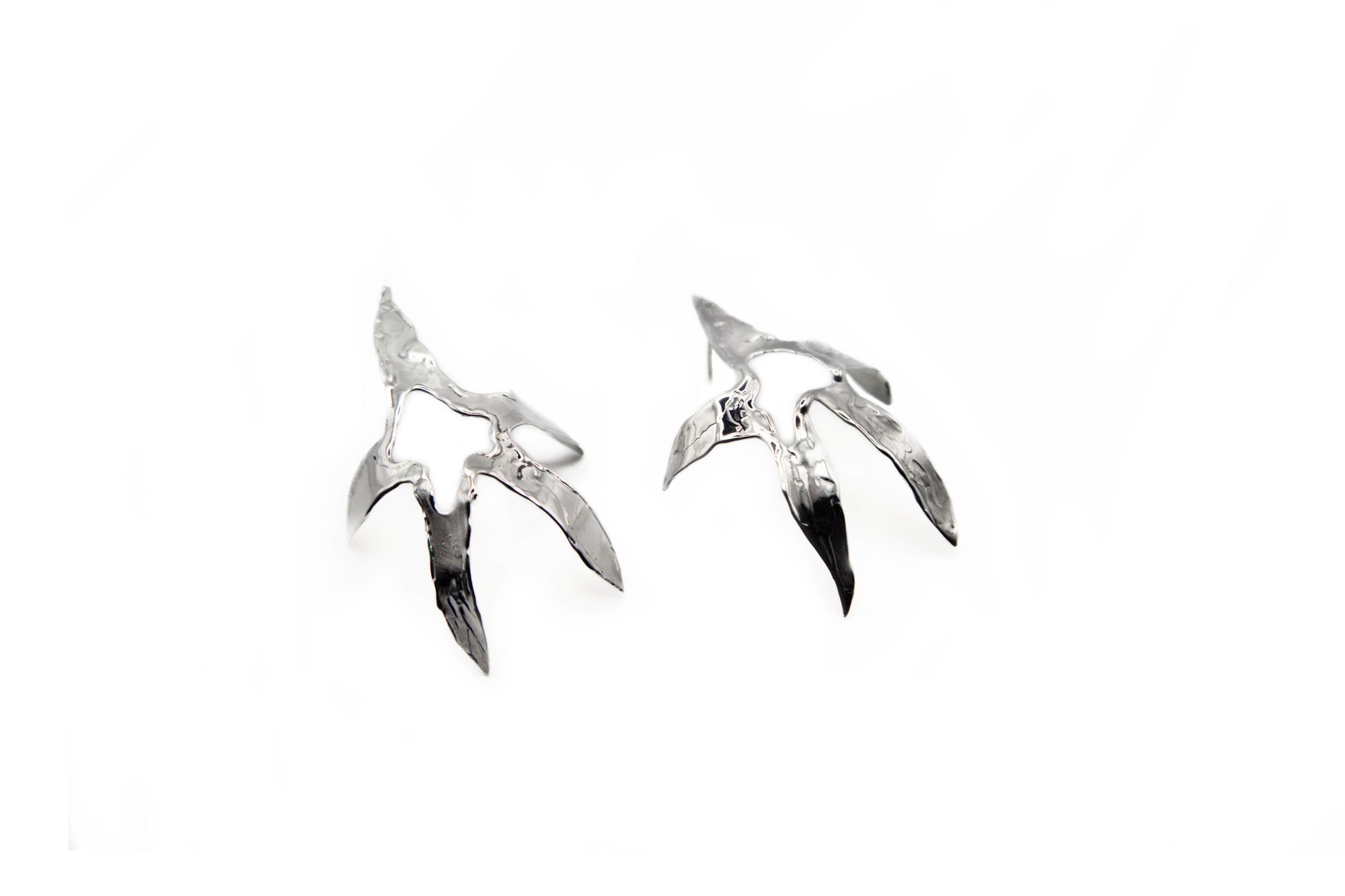 GLEAM hand-carved 925 sterling silver earrings with bold statement design