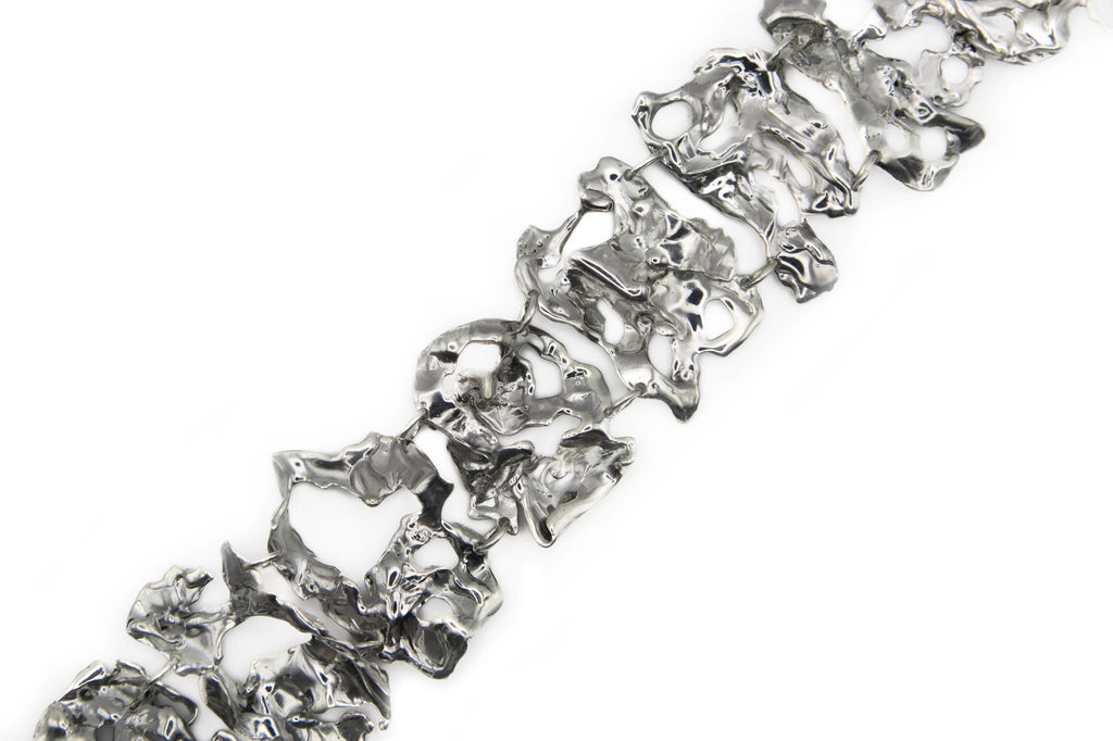 HAPTIK CHOKER hand-carved 925 sterling silver CHUNKY choker 