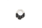 CRATERE hand-carved 925 sterling silver ring with moon crater texture