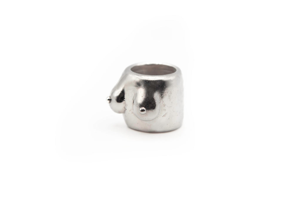 SILHOU - SILVER handmade sterling silver ring featuring human silhouette design