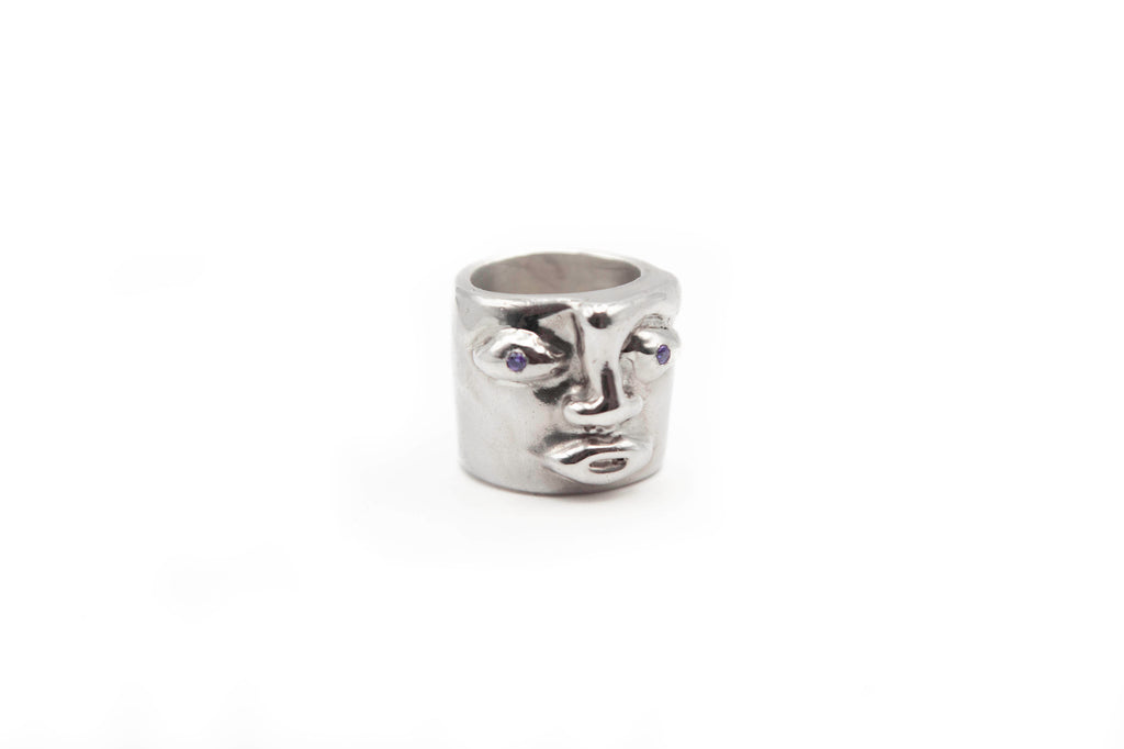 MORPH hand-carved 925 sterling silver ring with transformation design