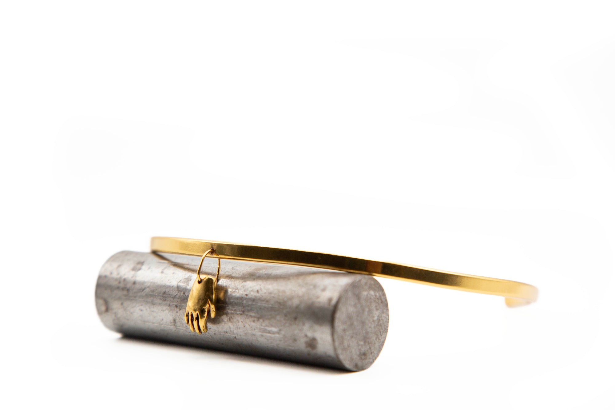 MEO hand-carved 24K gold-plated brass necklace
