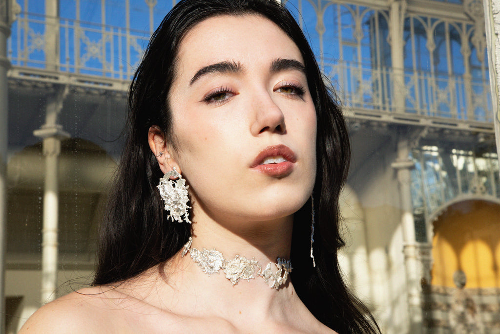 NEXUS 2.0 925 sterling silver earrings inspired by neural pathways of the brain