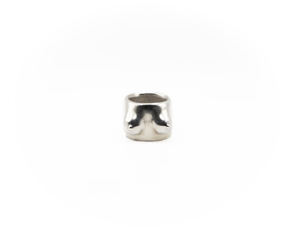 feminine body shaped ring, 925 sterling silver, handmade