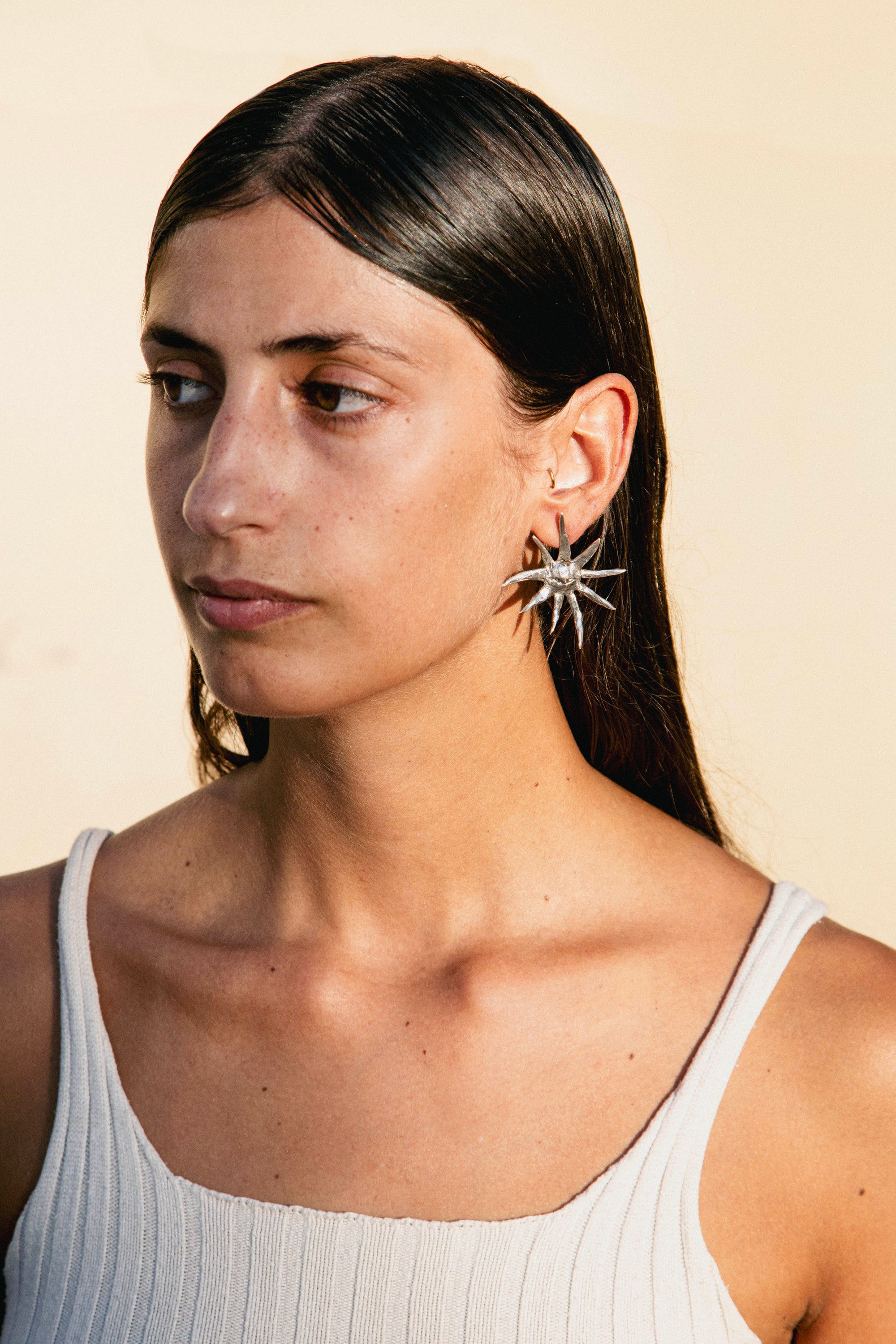 SUNSEEKER handmade 925 sterling silver earrings inspired by Egyptian sun worship
