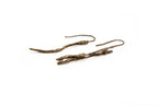 ANIME, pendant hand-carved 24K gold-plated brass earrings