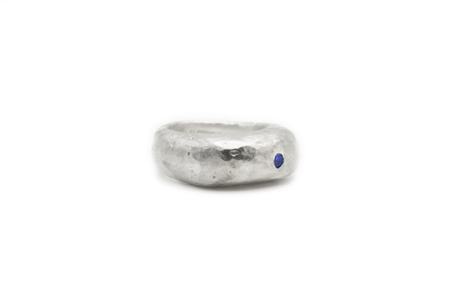 AZURE handmade sterling silver ring with divine protection symbolism