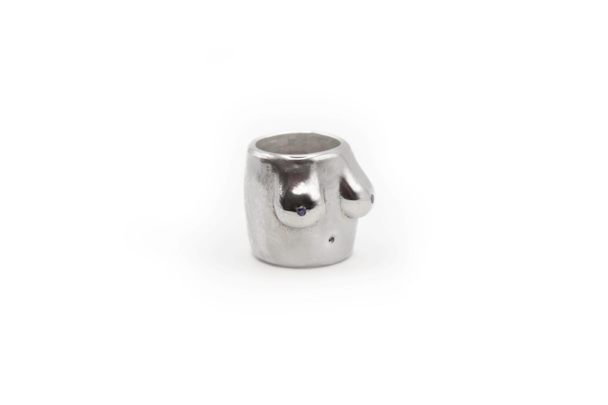BODHI II hand-carved 925 sterling silver ring celebrating body positivity