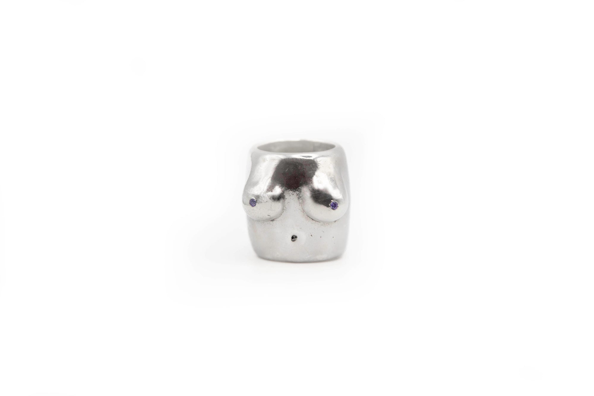 BODHI II hand-carved 925 sterling silver ring celebrating body positivity