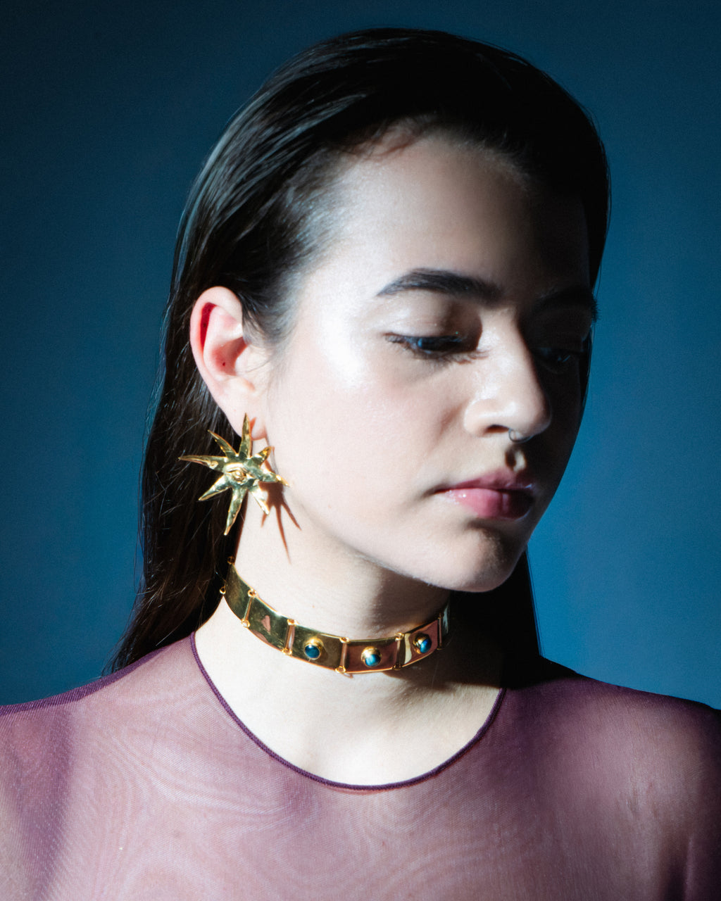 VOYAGE / Gold + Blue tiger eye