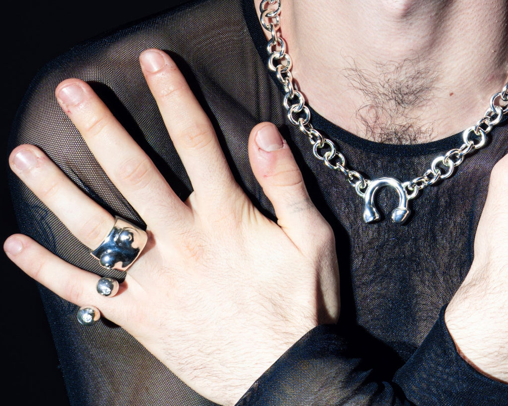 feminine body-shaped ring, cheeky, 925 sterling silver, hand-made