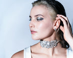 irregular and bold hand-made choker in 925 sterling silver