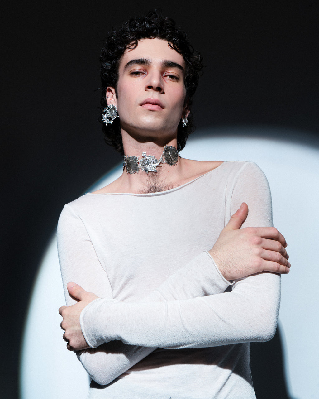 handmade 925 ct sterling silver earrings inspired by the neural pathways of the brain.