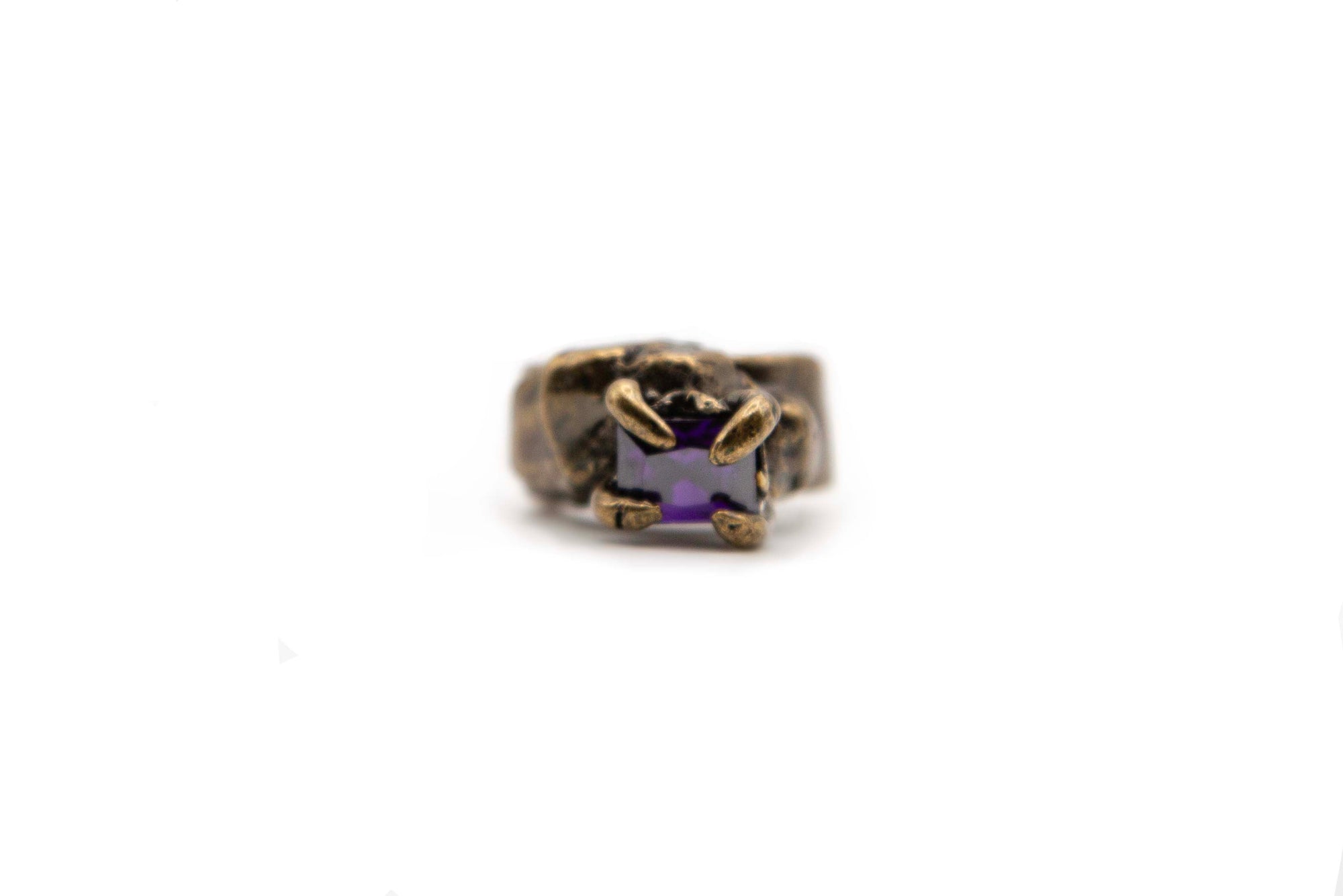 Close-up view of FABLE ring showing unique whimsical design