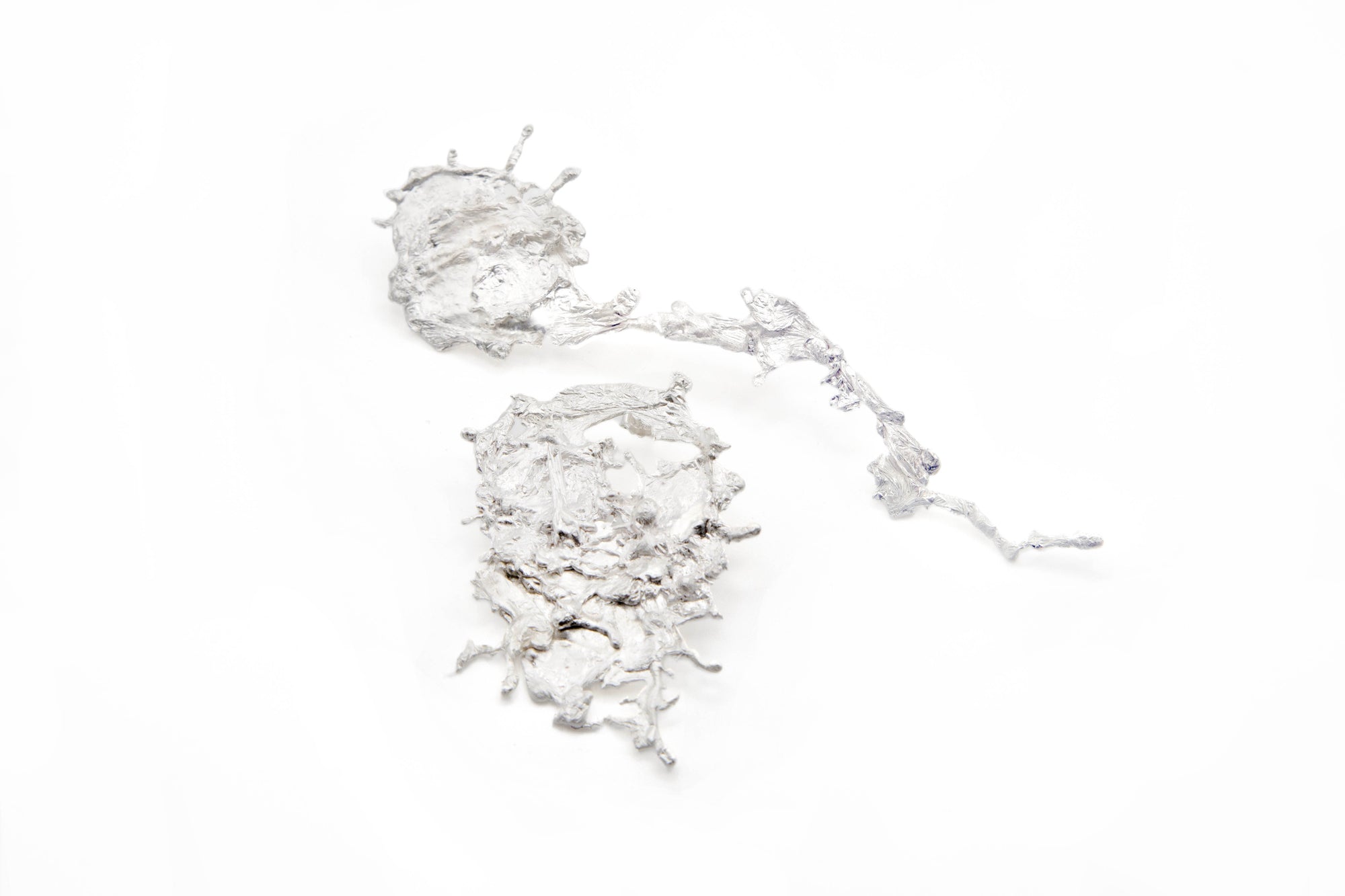 NEXUS 2.0 925 sterling silver earrings inspired by neural pathways of the brain