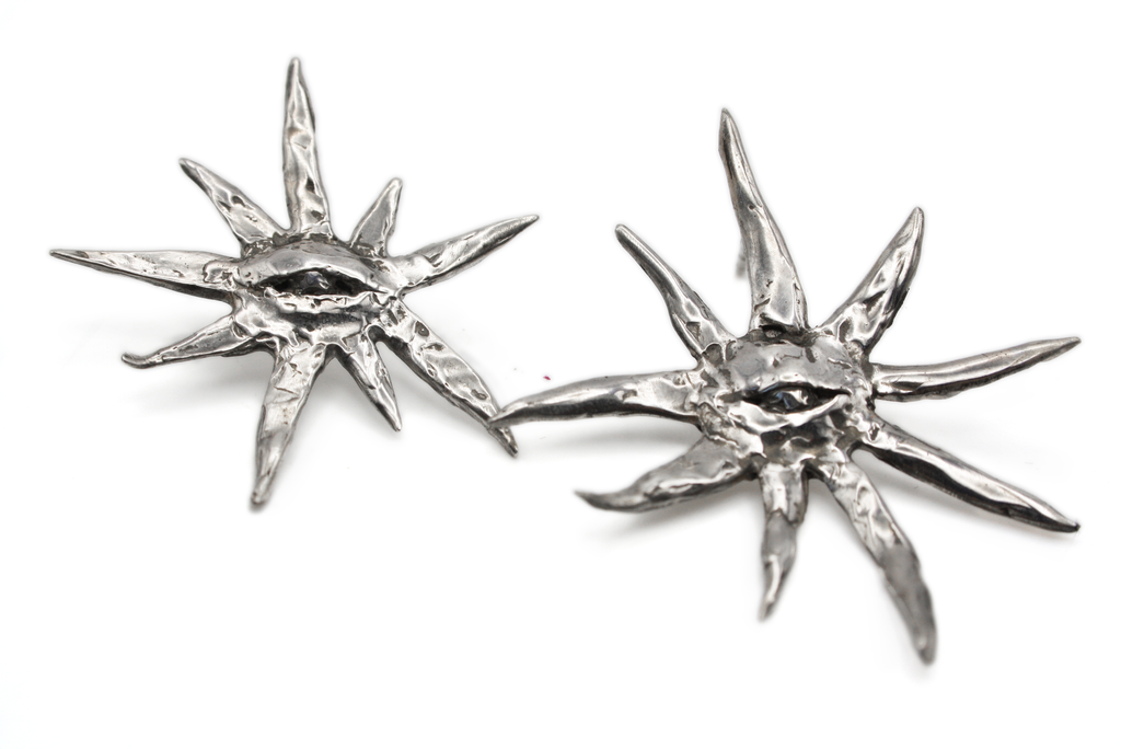 SUNSEEKER handmade 925 sterling silver earrings inspired by Egyptian sun worship