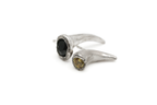 FANGS hand-carved 925 sterling silver earrings with bold design