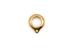 FEYNE ring, 24K gold-plates brass, red tourmaline stone, golden summit