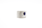 FRAY hand-forged silver ring with lapis lazuli stone inspired by Mesopotamian craftsmanship