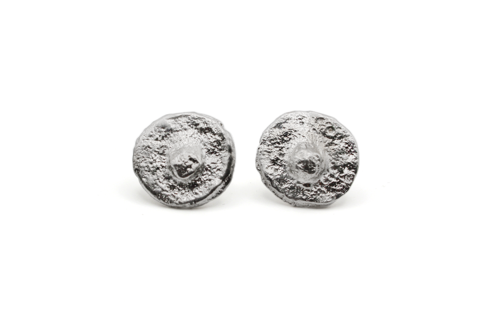NIPPLE TICKLE hand-carved 925 sterling silver earrings with playful design