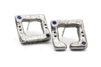 CONTINUUM hand-carved 925 sterling silver earrings with Hindu symbolism