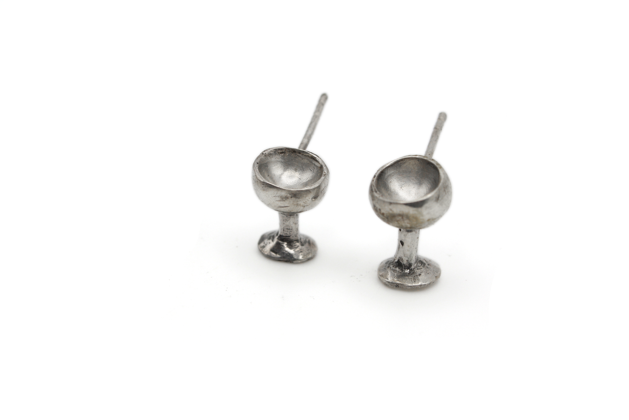 SIP & REVEAL hand-carved 925 sterling silver earrings. for wine lovers.