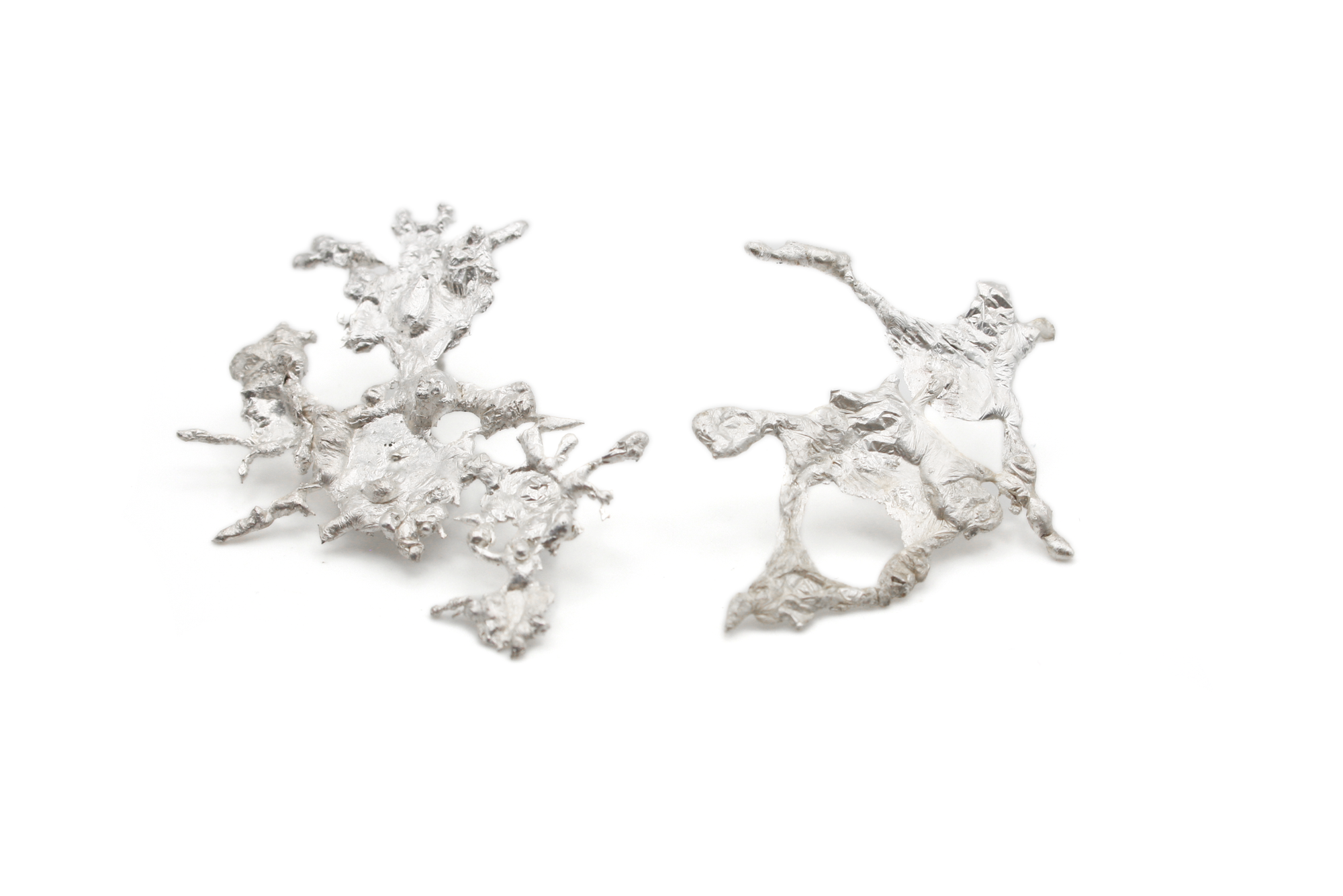 NEXUS handmade sterling silver earrings inspired by neural pathways