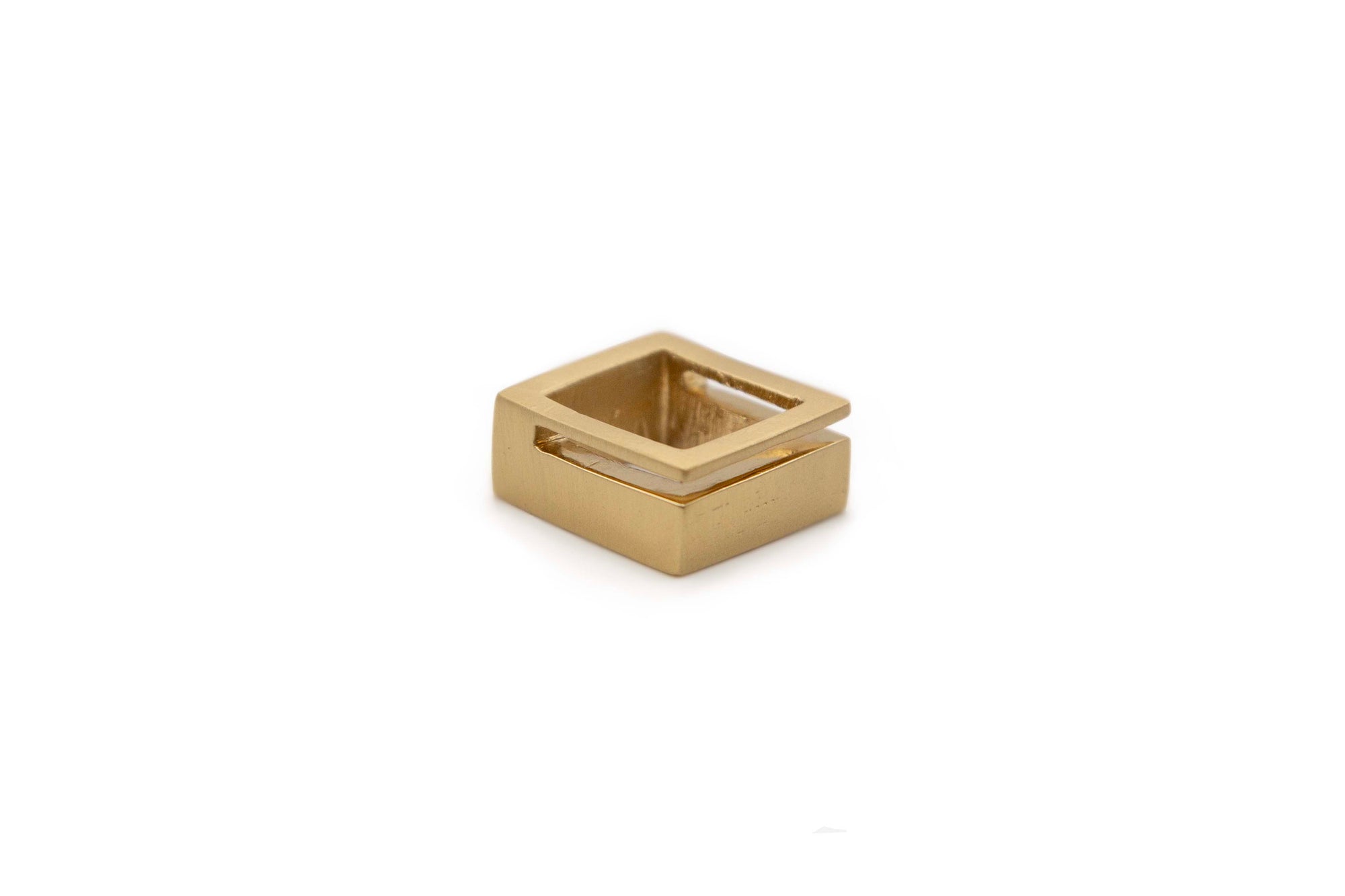 NUMBER 4 hand-carved 24K gold-plated brass ring with numerology symbolism