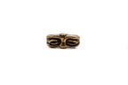 OMO hand-carved 24K gold-plated brass ring with timeless face design