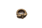 OMO hand-carved 24K gold-plated brass ring with timeless face design