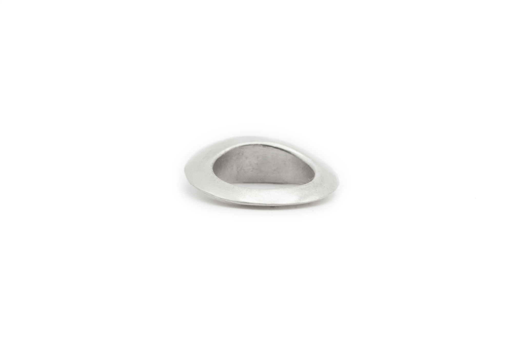 PEEK hand-carved 925 sterling silver ring with matte finish