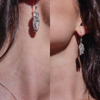 EUPHORIA earrings worn, celebrating feminine individuality and body positivity