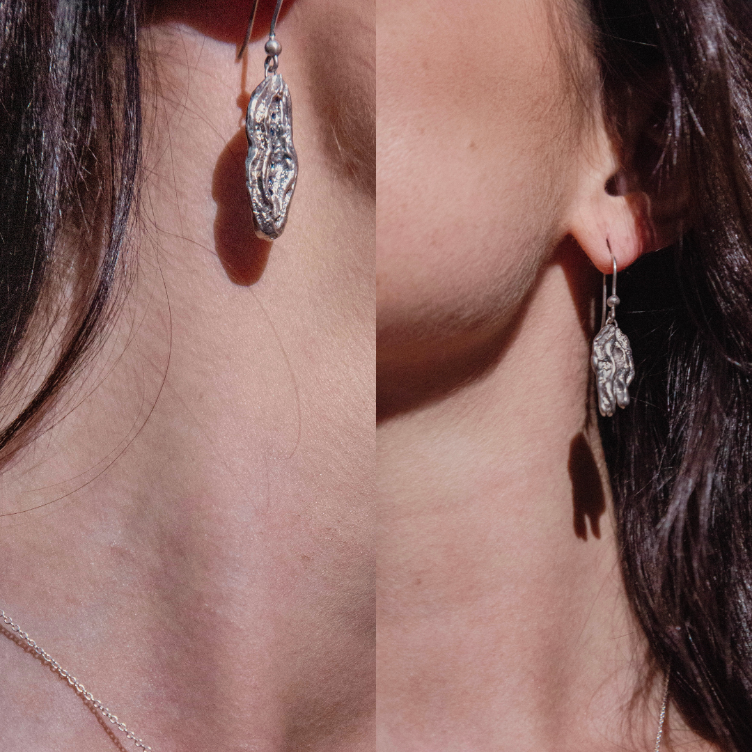 EUPHORIA earrings worn, celebrating feminine individuality and body positivity