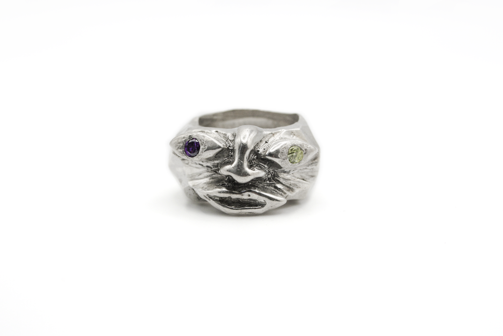 ZIGGY hand-carved 925 sterling silver ring inspired by David Bowie