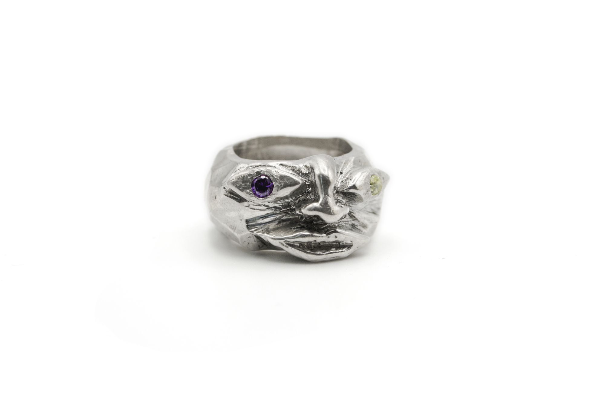 ZIGGY hand-carved 925 sterling silver ring inspired by David Bowie